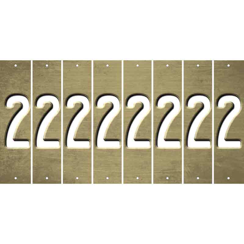 Gold Oil Rubbed Cut Fun Strips (Set of 8) 3