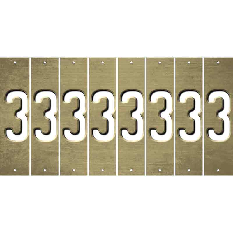 Gold Oil Rubbed Cut Fun Strips (Set of 8) 4