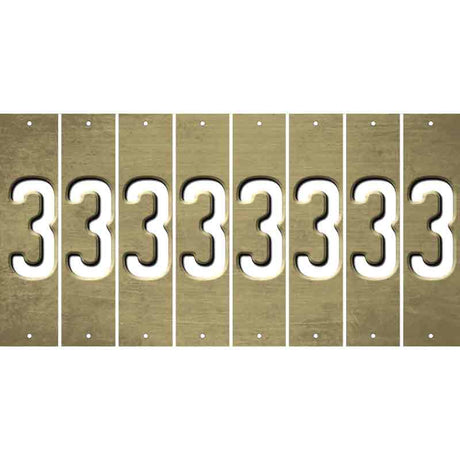 Gold Oil Rubbed Cut Fun Strips (Set of 8) 4