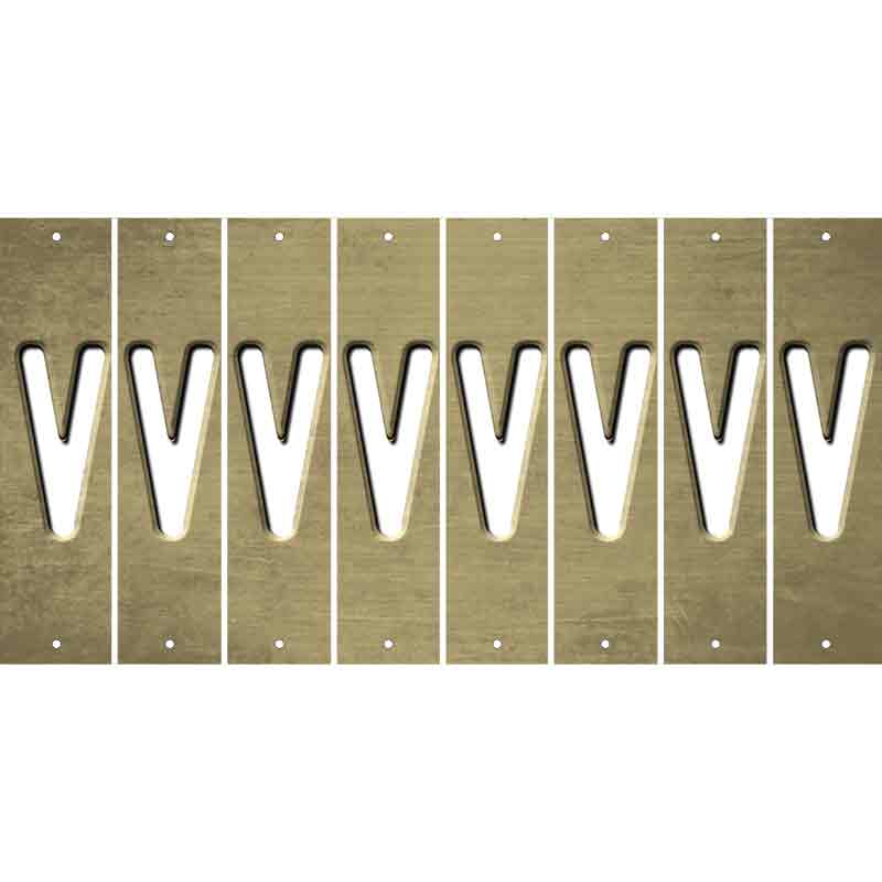 Gold Oil Rubbed Cut Fun Strips (Set of 8) W