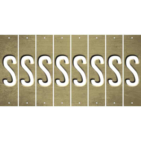 Gold Oil Rubbed Cut Fun Strips (Set of 8) T