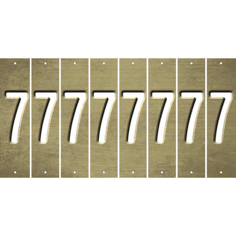 Gold Oil Rubbed Cut Fun Strips (Set of 8) 8