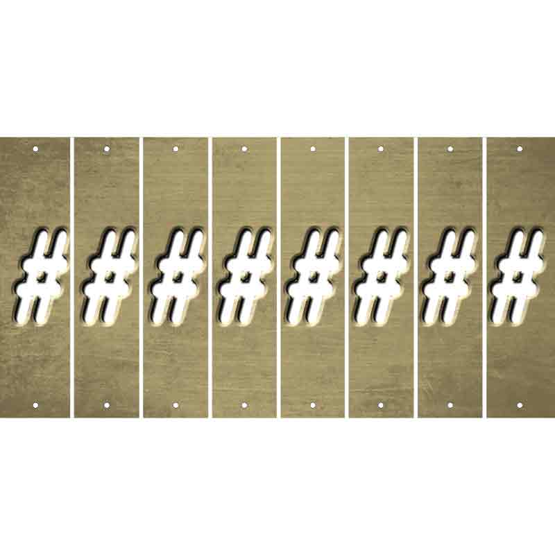 Gold Oil Rubbed Cut Fun Strips (Set of 8) @