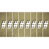 Gold Oil Rubbed Cut Fun Strips (Set of 8) @