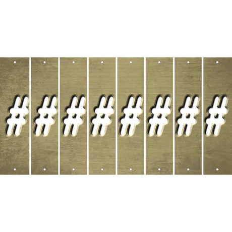 Gold Oil Rubbed Cut Fun Strips (Set of 8) @