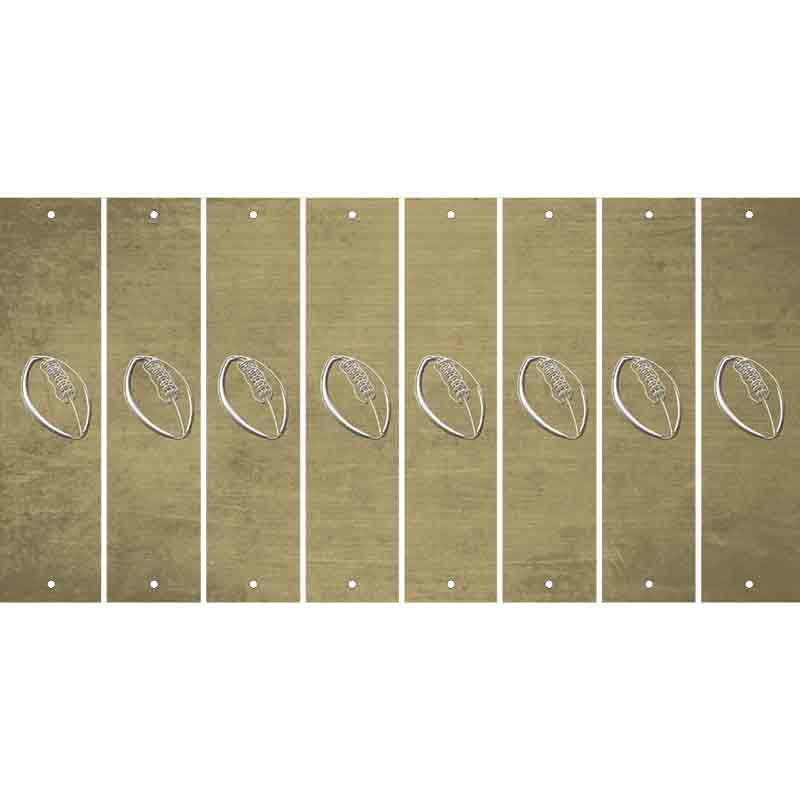 Gold Oil Rubbed Cut Fun Strips (Set of 8) FOOTBALL