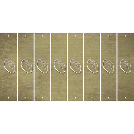 Gold Oil Rubbed Cut Fun Strips (Set of 8) FOOTBALL