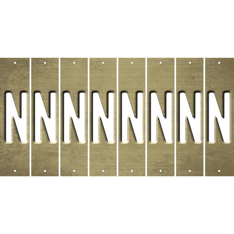 Gold Oil Rubbed Cut Fun Strips (Set of 8) O