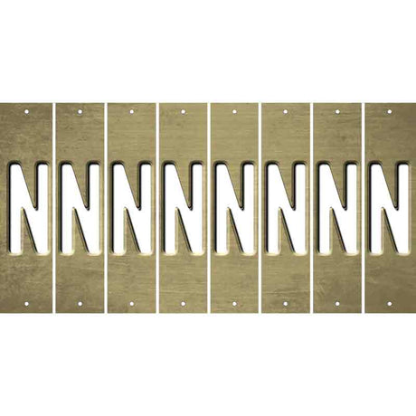 Gold Oil Rubbed Cut Fun Strips (Set of 8) O