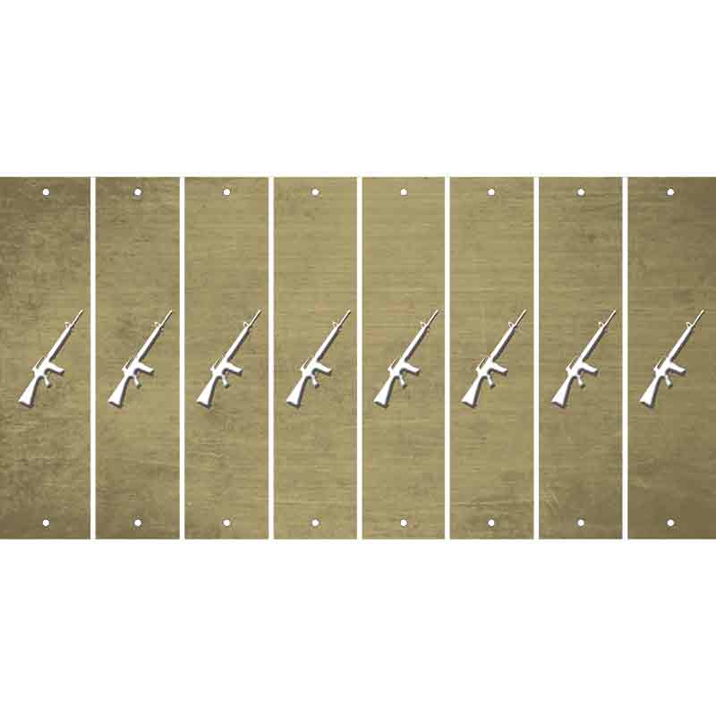 Gold Oil Rubbed Cut Fun Strips (Set of 8) M16 RIFLE