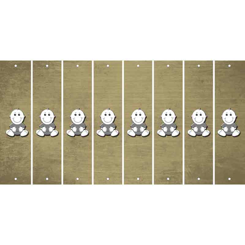 Gold Oil Rubbed Cut Fun Strips (Set of 8) BABY GIRL