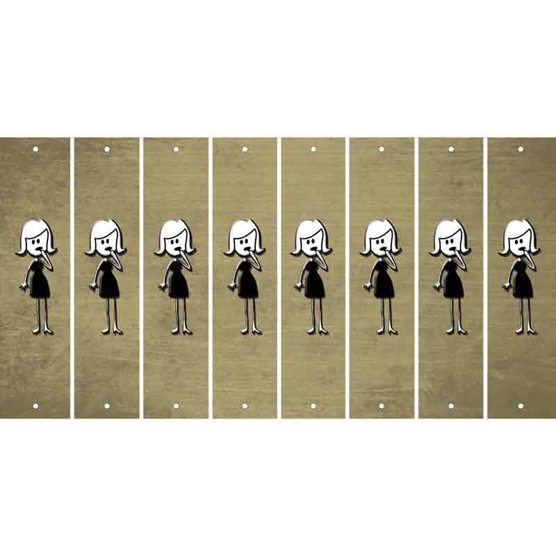 Gold Oil Rubbed Cut Fun Strips (Set of 8) MOM