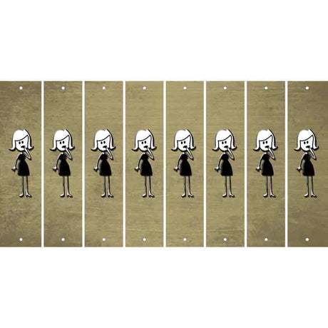 Gold Oil Rubbed Cut Fun Strips (Set of 8) MOM