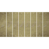 Gold Oil Rubbed Cut Fun Strips (Set of 8) BASKETBALL
