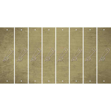 Gold Oil Rubbed Cut Fun Strips (Set of 8) BASKETBALL