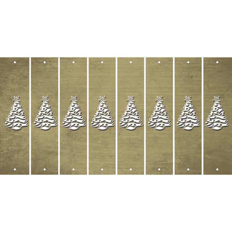 Gold Oil Rubbed Cut Fun Strips (Set of 8) CHRISTMAS TREE