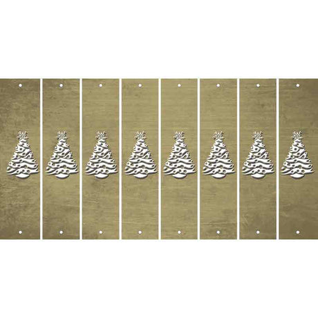 Gold Oil Rubbed Cut Fun Strips (Set of 8) CHRISTMAS TREE
