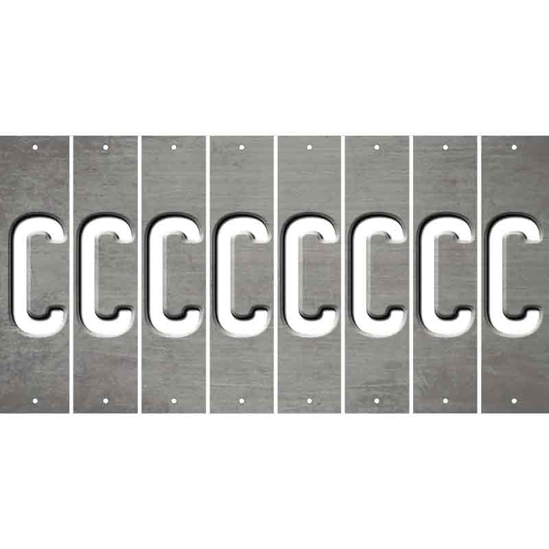 Gray Oil Rubbed Cut Fun Strips (Set of 8) D