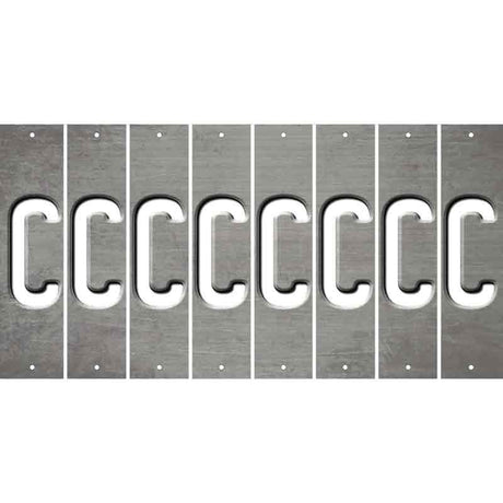 Gray Oil Rubbed Cut Fun Strips (Set of 8) D