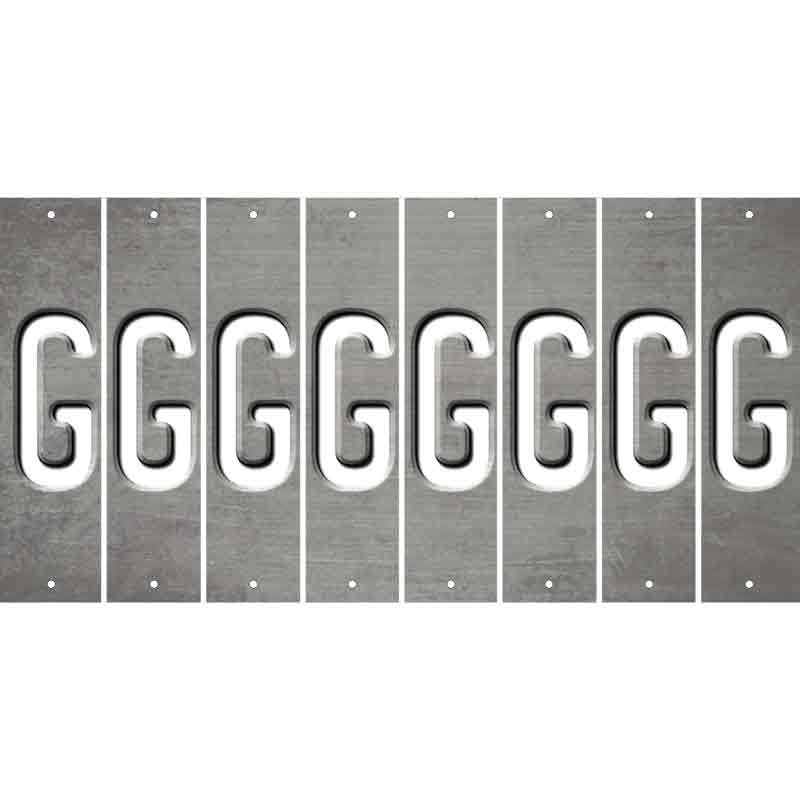 Gray Oil Rubbed Cut Fun Strips (Set of 8) H