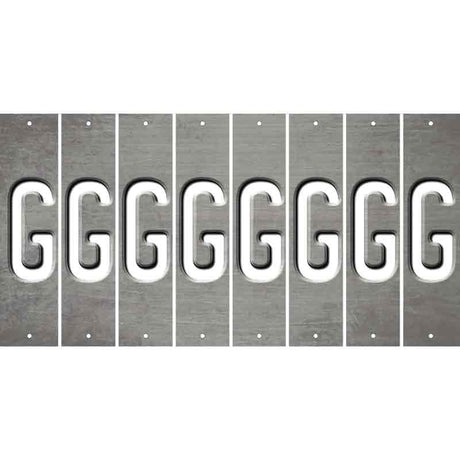 Gray Oil Rubbed Cut Fun Strips (Set of 8) H