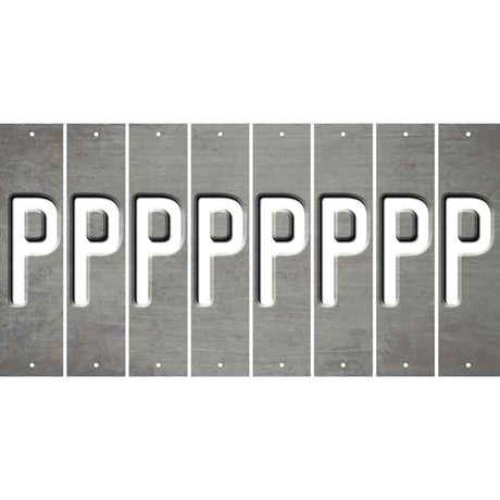 Gray Oil Rubbed Cut Fun Strips (Set of 8) Q