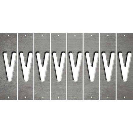 Gray Oil Rubbed Cut Fun Strips (Set of 8) W