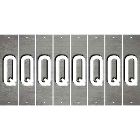 Gray Oil Rubbed Cut Fun Strips (Set of 8) R