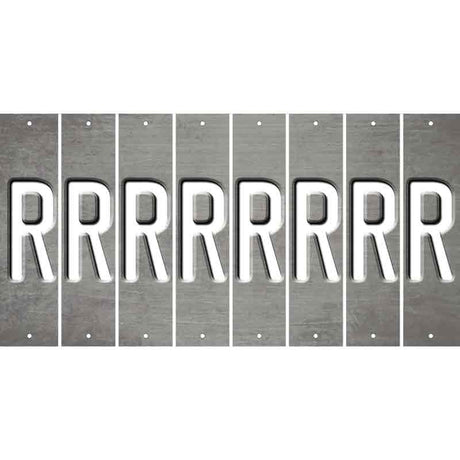 Gray Oil Rubbed Cut Fun Strips (Set of 8) S