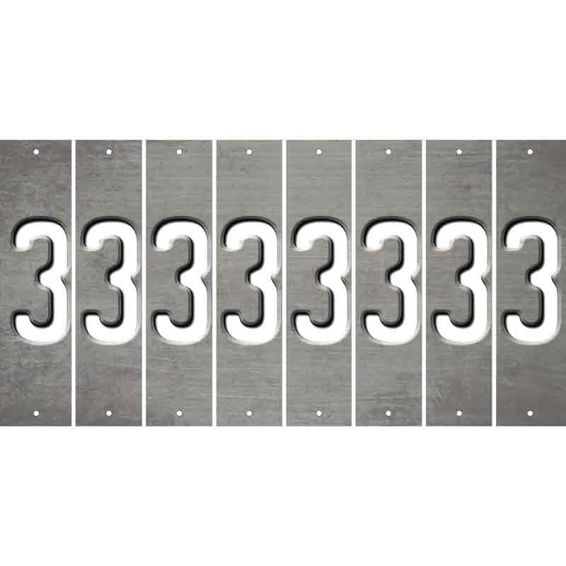 Gray Oil Rubbed Cut Fun Strips (Set of 8) 4