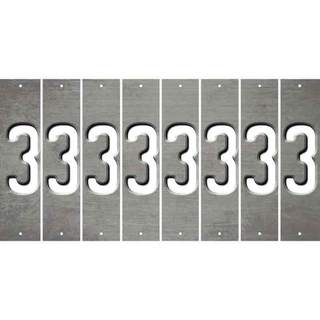 Gray Oil Rubbed Cut Fun Strips (Set of 8) 4