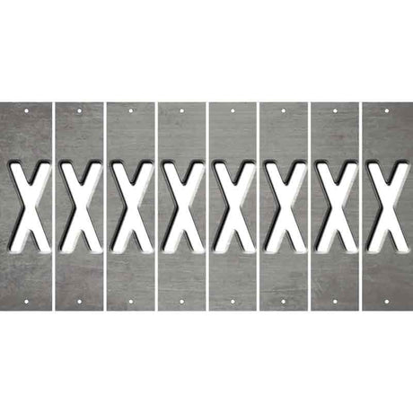 Gray Oil Rubbed Cut Fun Strips (Set of 8) Y