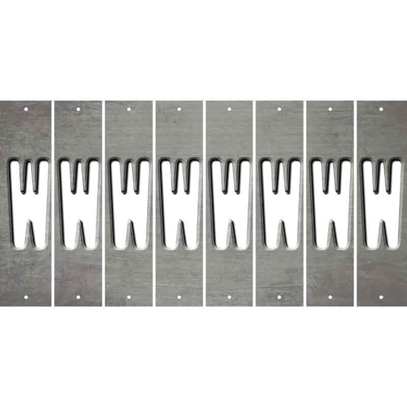 Gray Oil Rubbed Cut Fun Strips (Set of 8) X