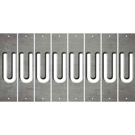 Gray Oil Rubbed Cut Fun Strips (Set of 8) V