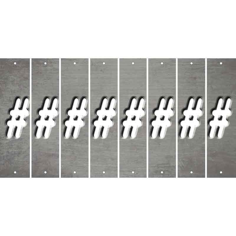 Gray Oil Rubbed Cut Fun Strips (Set of 8) @