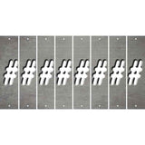 Gray Oil Rubbed Cut Fun Strips (Set of 8) @