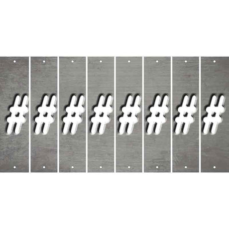 Gray Oil Rubbed Cut Fun Strips (Set of 8) @