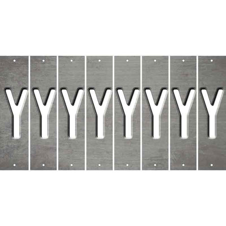 Gray Oil Rubbed Cut Fun Strips (Set of 8) Z