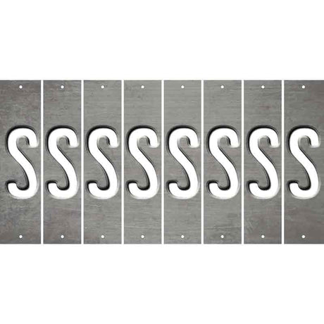 Gray Oil Rubbed Cut Fun Strips (Set of 8) T