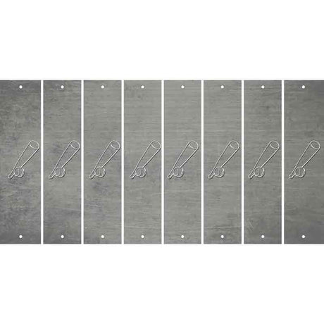 Gray Oil Rubbed Cut Fun Strips (Set of 8) BASKETBALL