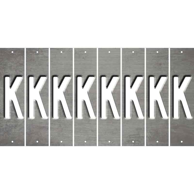 Gray Oil Rubbed Cut Fun Strips (Set of 8) L