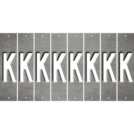 Gray Oil Rubbed Cut Fun Strips (Set of 8) L