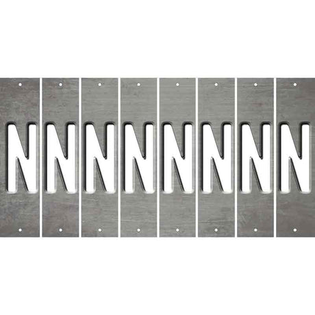 Gray Oil Rubbed Cut Fun Strips (Set of 8) O