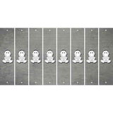 Gray Oil Rubbed Cut Fun Strips (Set of 8) BASEBALL
