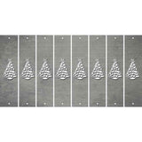 Gray Oil Rubbed Cut Fun Strips (Set of 8) CHRISTMAS TREE