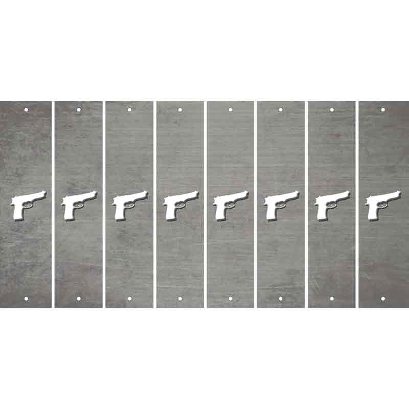 Gray Oil Rubbed Cut Fun Strips (Set of 8) HANDGUN