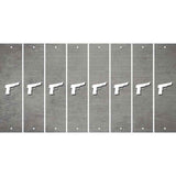 Gray Oil Rubbed Cut Fun Strips (Set of 8) HANDGUN