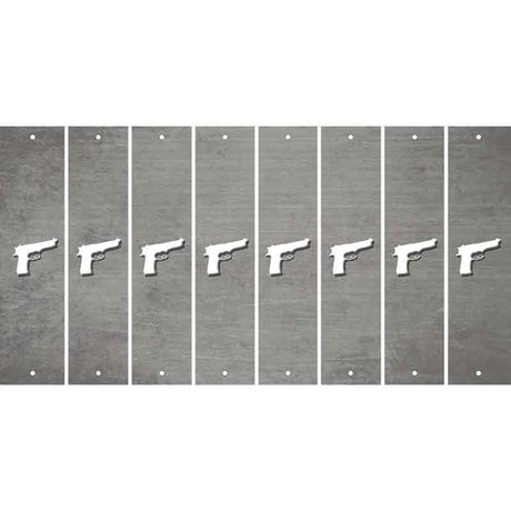 Gray Oil Rubbed Cut Fun Strips (Set of 8) HANDGUN