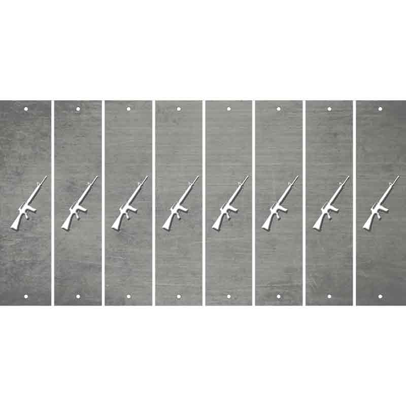 Gray Oil Rubbed Cut Fun Strips (Set of 8) M16 RIFLE