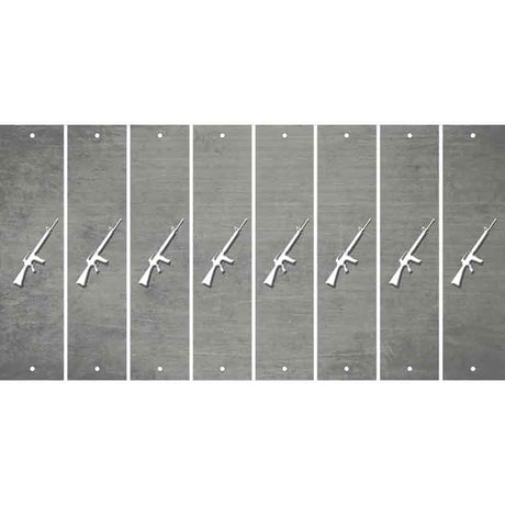 Gray Oil Rubbed Cut Fun Strips (Set of 8) M16 RIFLE